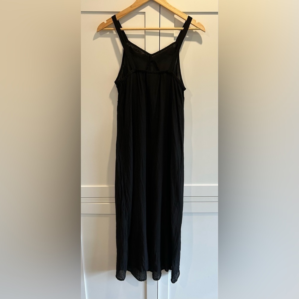 Holy Clothing Black Lace Trim Sheer Camisole Dress Cover Up Size Large (note)